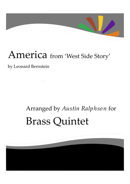 America From West Side Story Brass Quintet Sheet Music