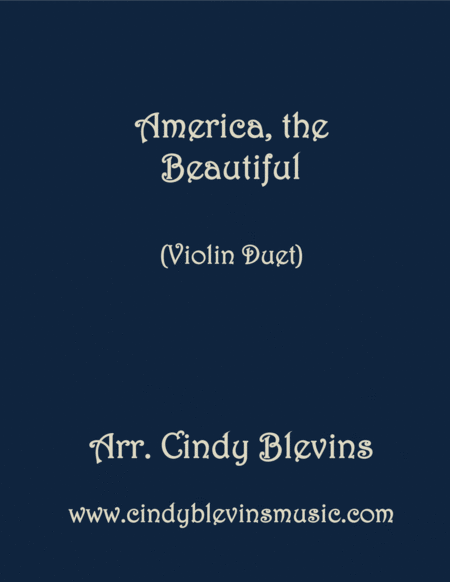 America The Beautiful Arranged For Violin Duet Sheet Music