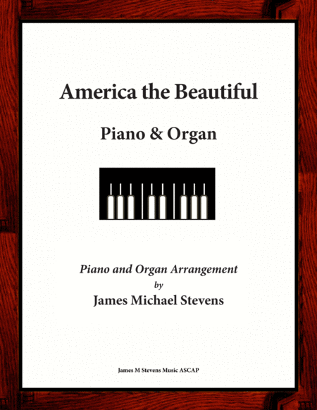 America The Beautiful Piano Organ Duet Sheet Music