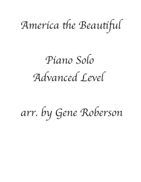 America The Beautiful Piano Solo Advanced Majestic Version Sheet Music