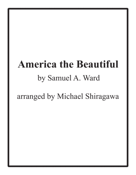 America The Beautiful Trumpet Sheet Music