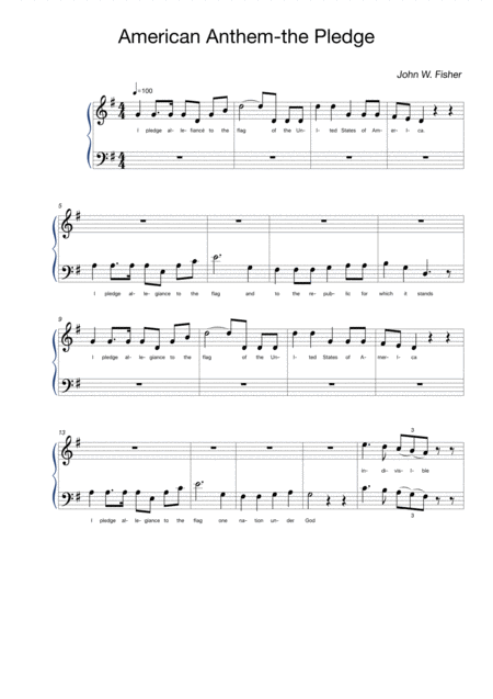 American Anthem The Pledge Sheet Music