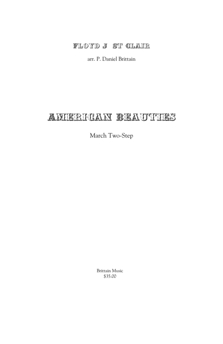 American Beauties March Two Step Sheet Music