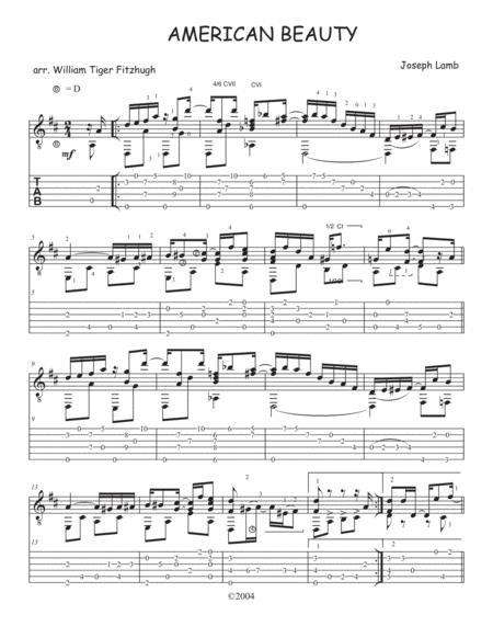 American Beauty Tab Sheet Music