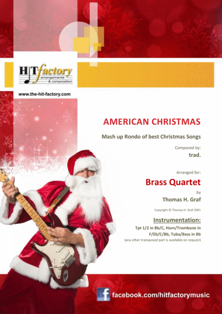 American Christmas Mash Up Rondo Of Best Christmas Songs Brass Quartet Sheet Music