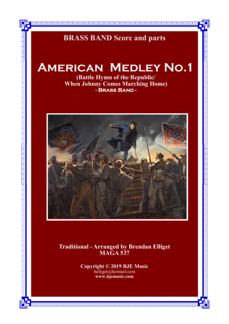 American Medley No 1 Battle Hymn Of The Republic When Johnny Comes Marching Home Brass Band Score And Parts Pdf Sheet Music