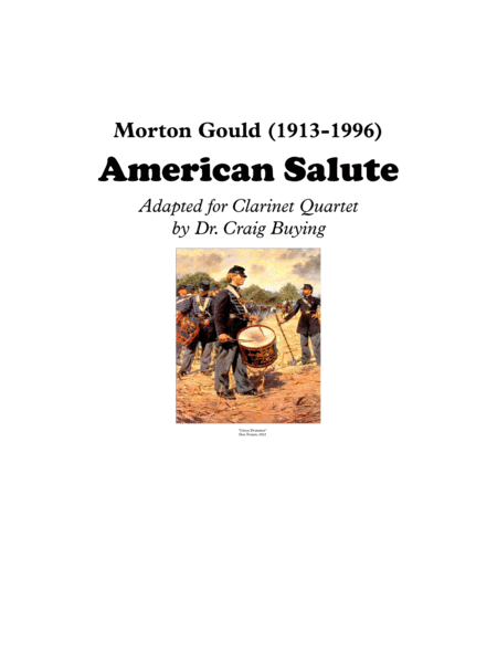 American Salute For Clarinet Quartet Sheet Music