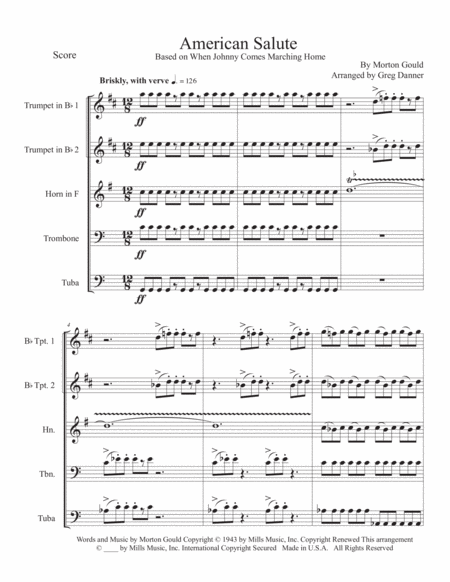 Free Sheet Music American Salute