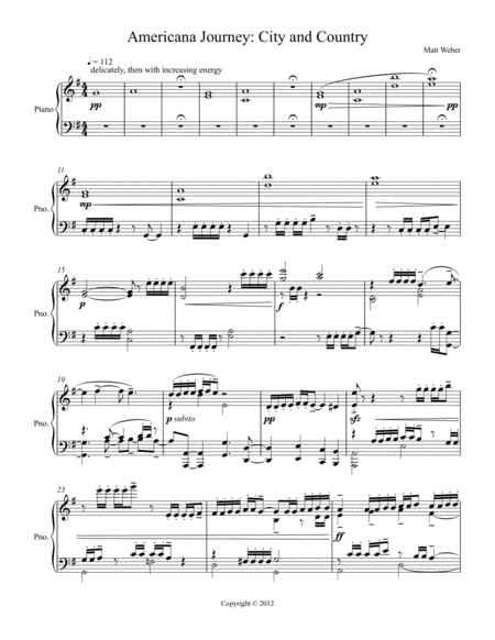 Free Sheet Music Americana Journey