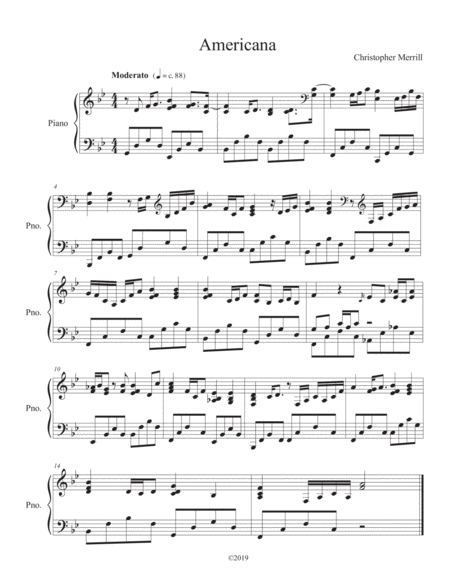 Free Sheet Music Americana