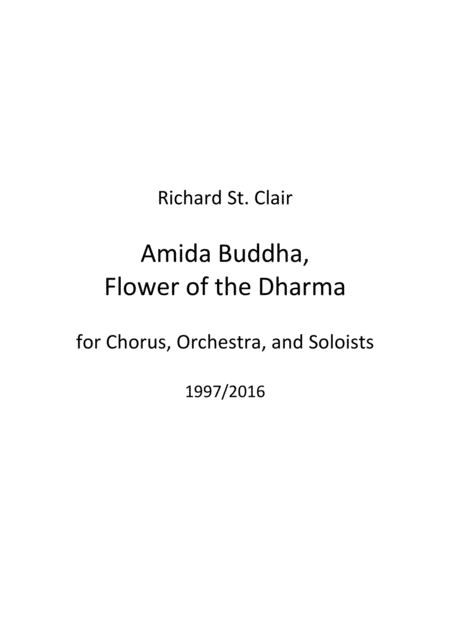 Free Sheet Music Amida Buddha Flower Of The Dharma For Chorus Orchestra And Soloists