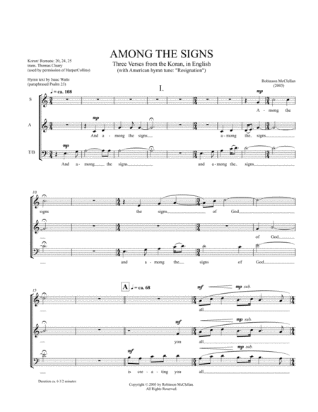 Among The Signs Sheet Music