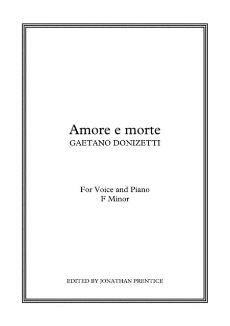 Amore E Morte Sheet Music