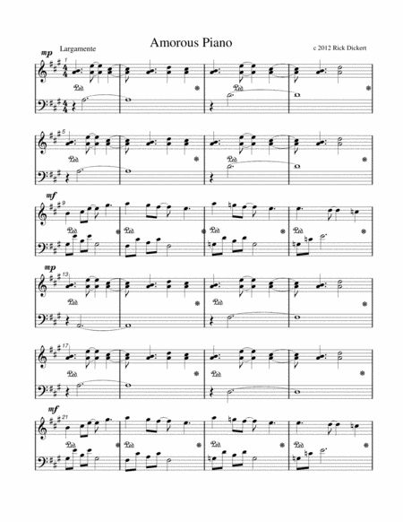 Free Sheet Music Amorous Piano