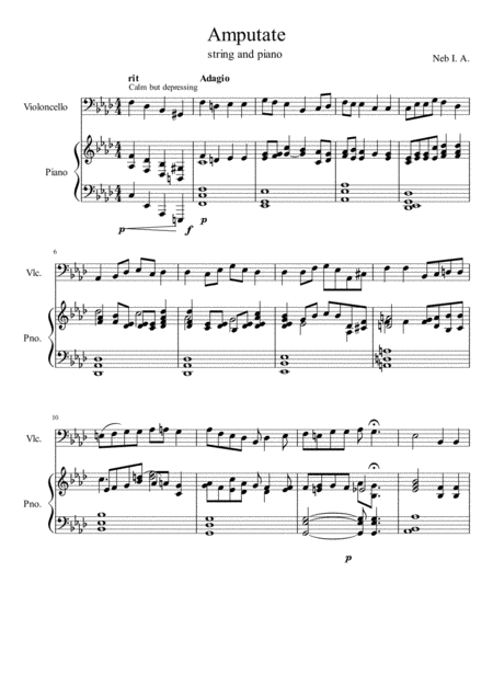 Amputate Sheet Music