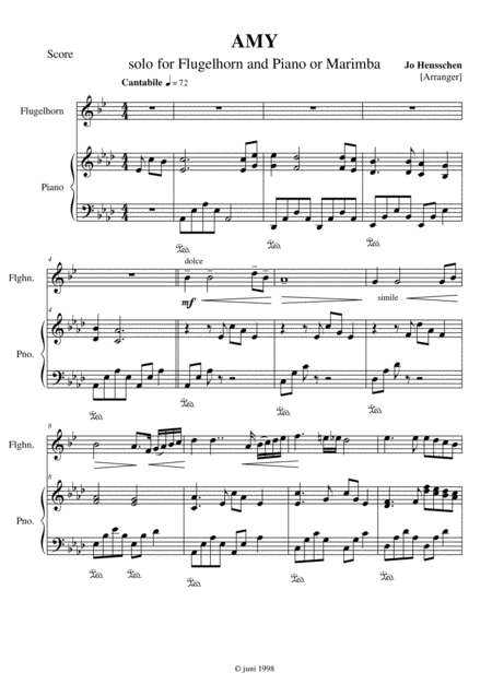 Free Sheet Music Amy