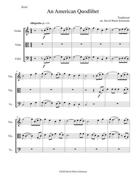 An American Quodlibet For String Trio Sheet Music