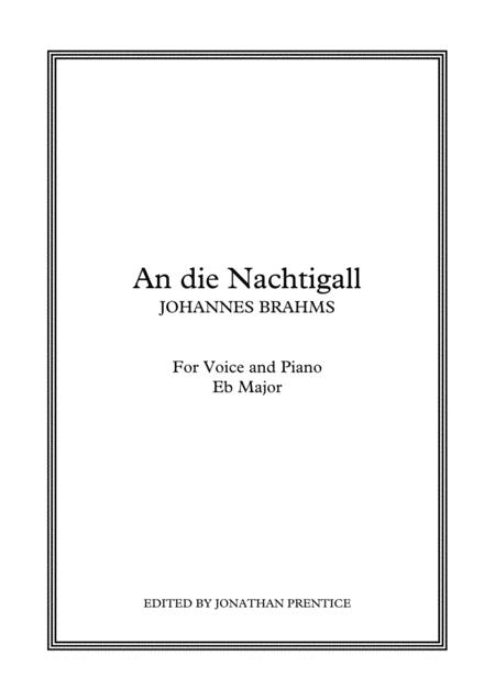 An Die Nachtigall Sheet Music