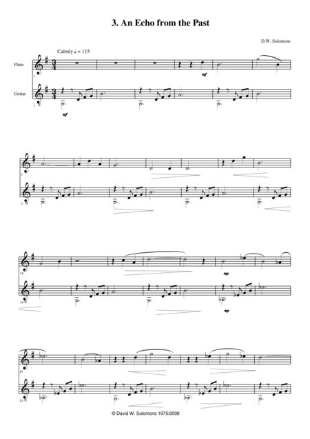 An Echo From The Past For Flute And Classical Guitar Sheet Music