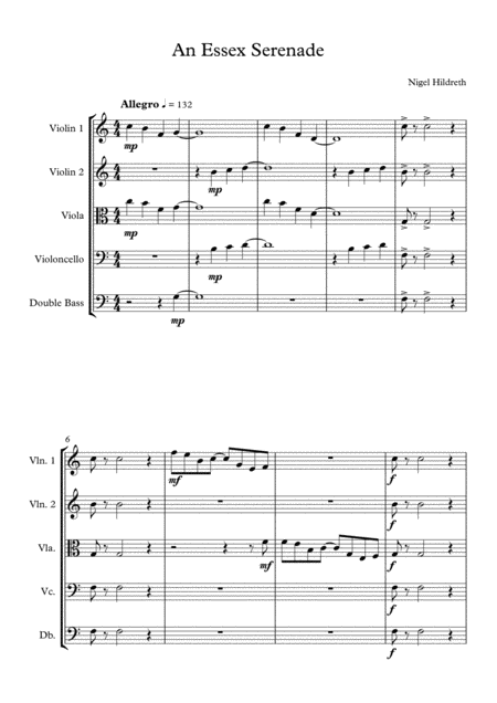 An Essex Serenade For Strings Sheet Music