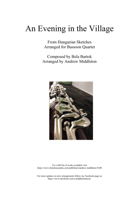 An Evening In The Village Arranged For Bassoon Quartet Sheet Music