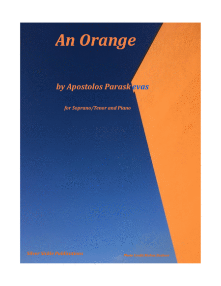 An Orange For Soprano Tenor And Piano Sheet Music