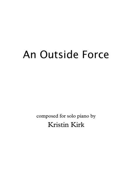 An Outside Force Sheet Music