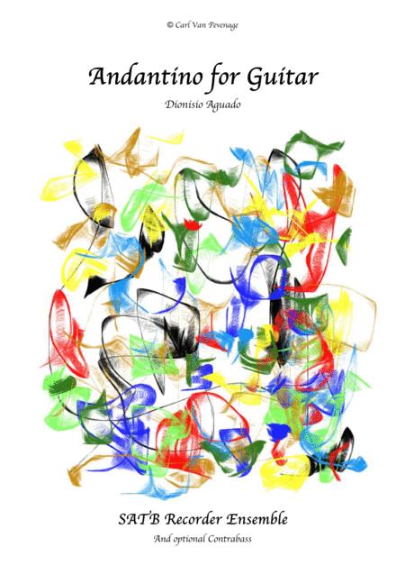 Free Sheet Music An015r E C Andantino For Guitar Arranged For Any Satb And Optional Cb