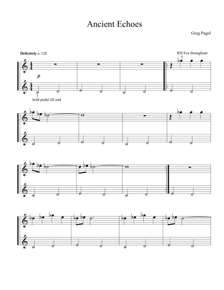 Free Sheet Music Ancient Echoes