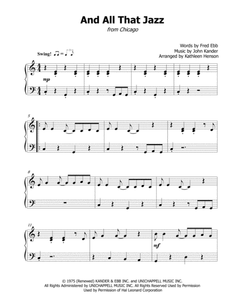 Free Sheet Music And All That Jazz