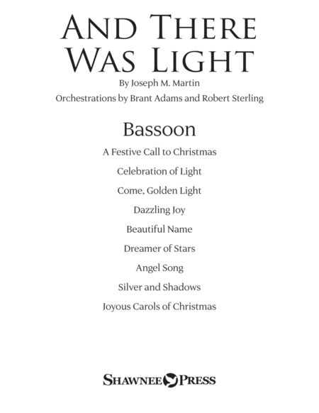 Free Sheet Music And There Was Light Bassoon