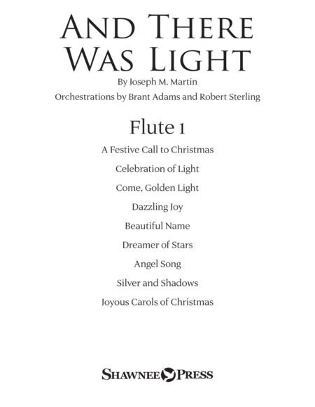 Free Sheet Music And There Was Light Flute 1
