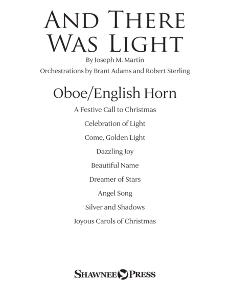 And There Was Light Oboe English Horn Sheet Music