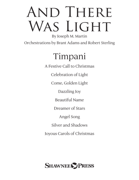 And There Was Light Timpani Sheet Music