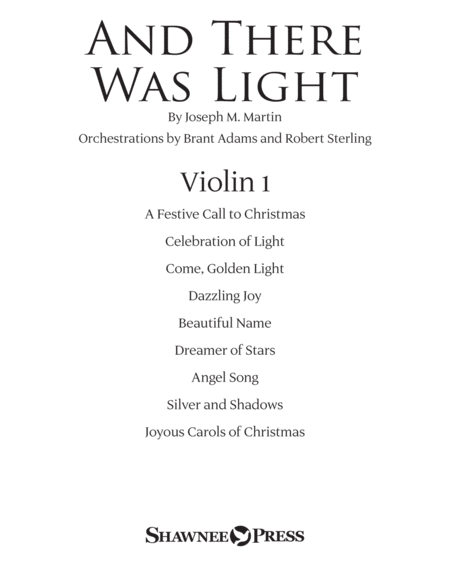 Free Sheet Music And There Was Light Violin 1