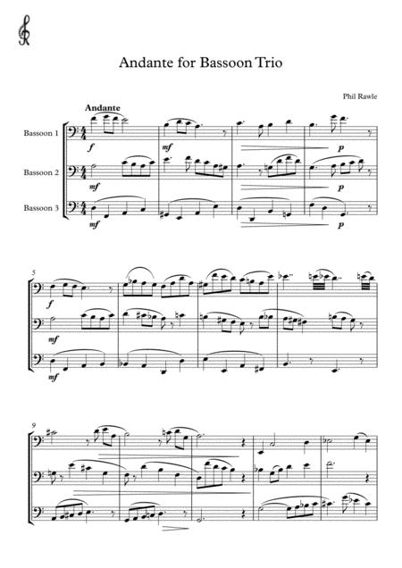 Free Sheet Music Andante For Bassoon Trio