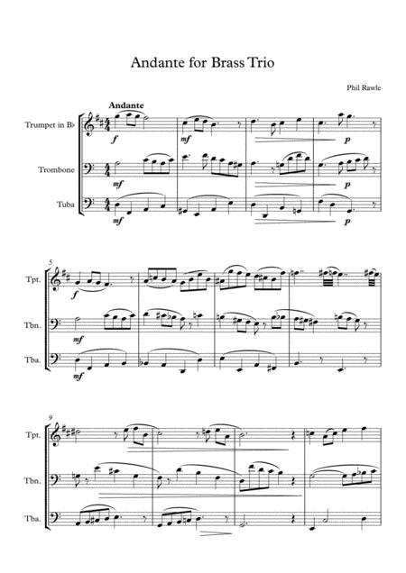 Andante For Brass Trio Sheet Music