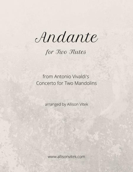 Free Sheet Music Andante For Two Flutes