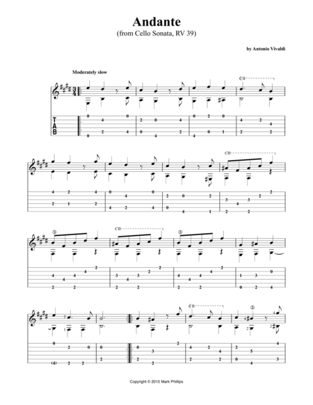 Free Sheet Music Andante From Cello Sonata Rv 39