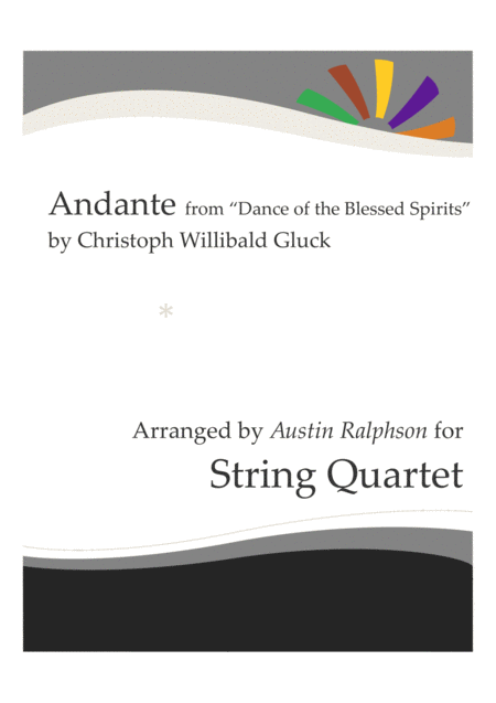 Andante From Dance Of The Blessed Spirits String Quartet Sheet Music