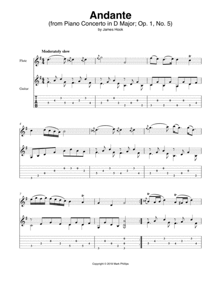 Free Sheet Music Andante From Piano Concerto In D Major Op 1 No 5
