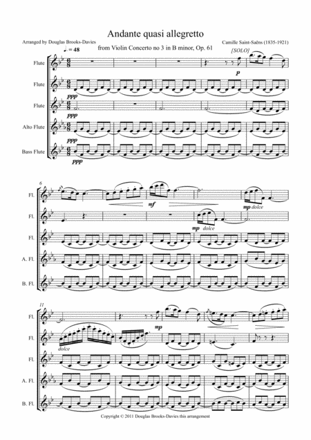 Free Sheet Music Andante Quasi Allegretto Op 61