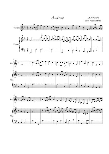 Andante Violin And Piano Sheet Music