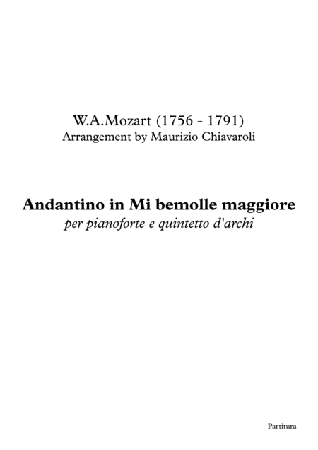 Free Sheet Music Andantino In Mi Bemolle Maggiore