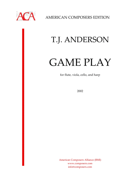 Anderson Game Play Sheet Music