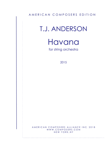 Free Sheet Music Anderson Havana