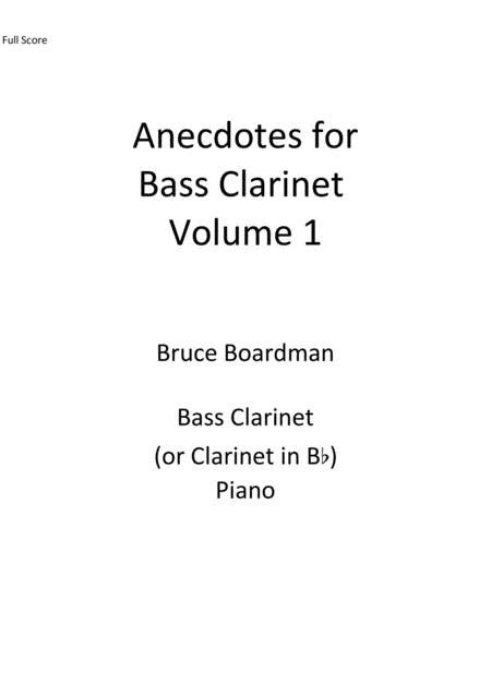 Free Sheet Music Anecdotes For Bass Clarinet Vol 1