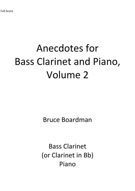 Anecdotes For Bass Clarinet Vol 2 Sheet Music