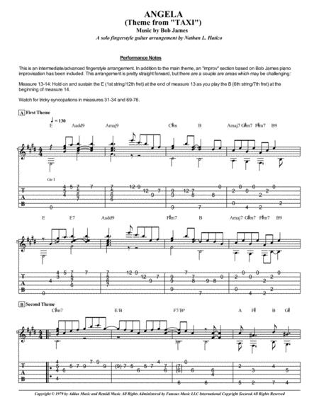 Angela Theme From Taxi Sheet Music