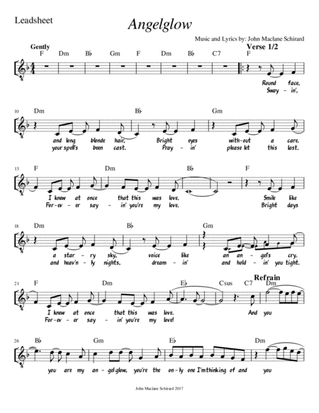 Angelglow Sheet Music